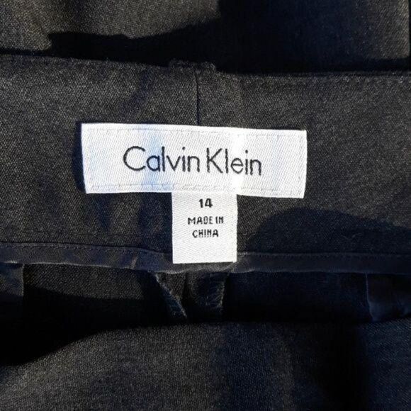 Calvin Klein Pants Trousers High-rise Bootcut Stretch‎ Charcoal Gray Sz 14 - Picture 3 of 8